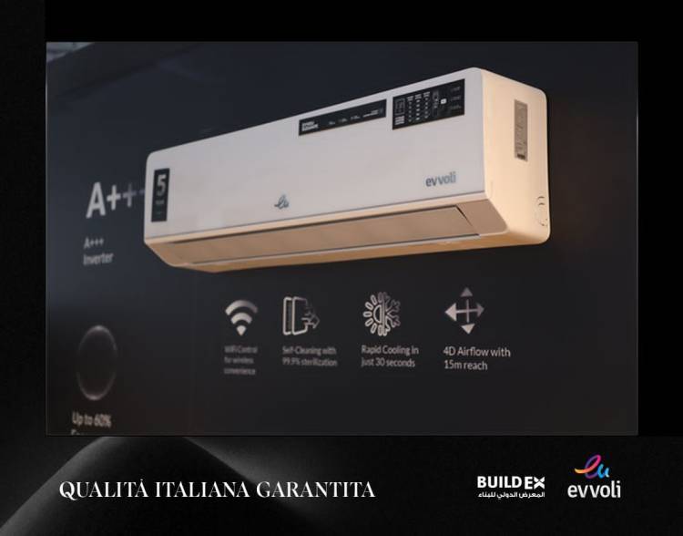 "ايفولي إيطاليا" تبرز ريادتها في أجهزة التكييف والأجهزة المنزلية بتقنية الإنفيرتر خلال معرض بيلدكس سوريا 2025 